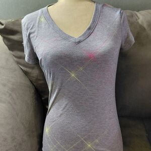 Fila Women's Gray Tee with Neon Accents